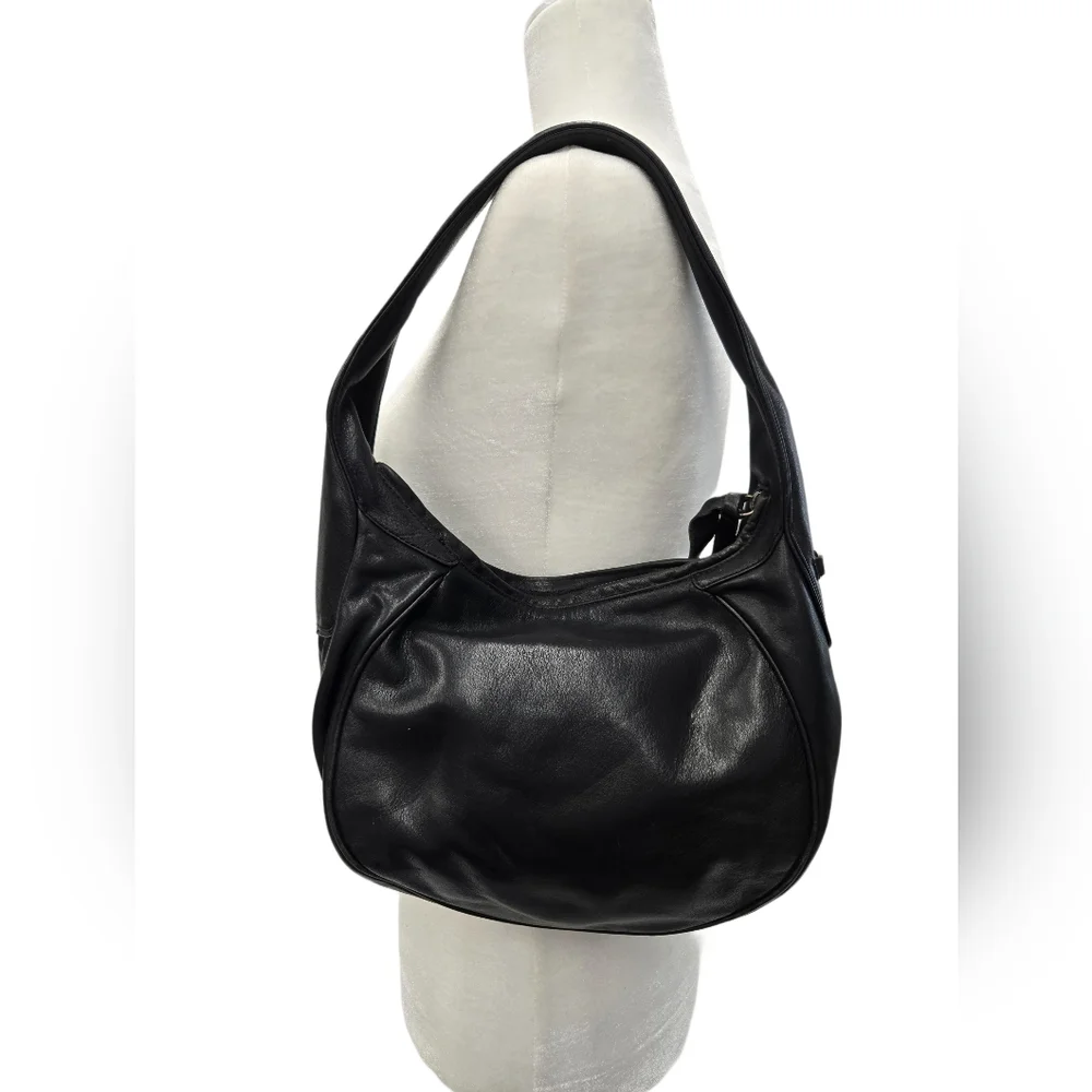 Michael Kors Black Leather Hobo Shoulder Bag - Picture 2 of 7
